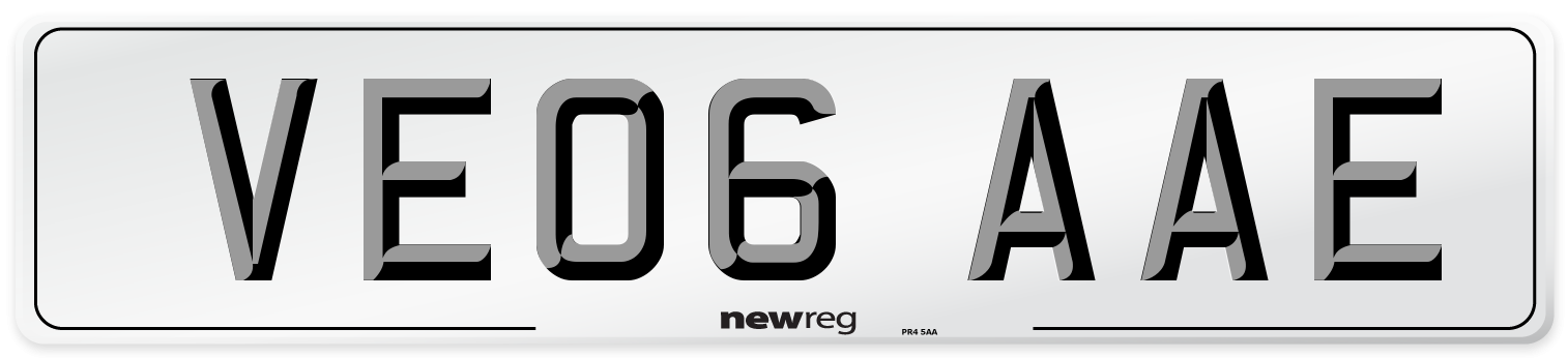VE06 AAE Number Plate from New Reg